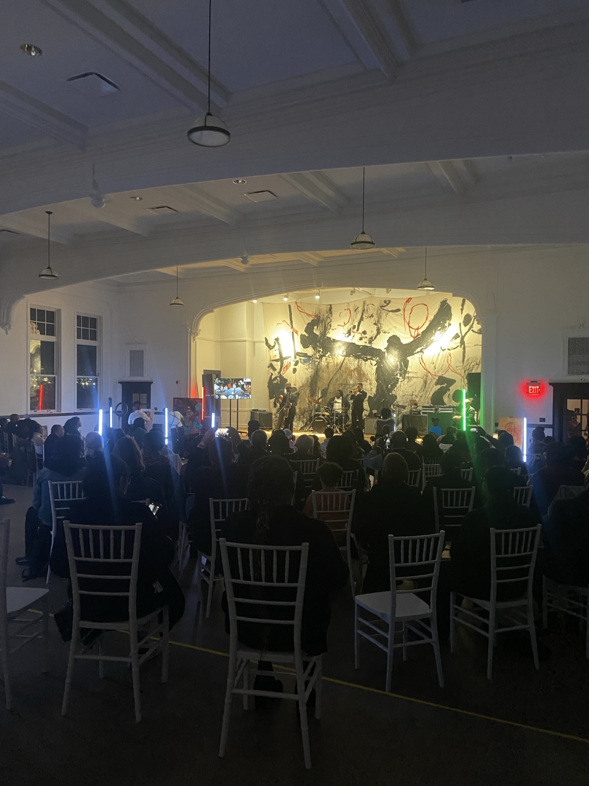 Audience watching the Reclaiming the Canvas performing arts showcase